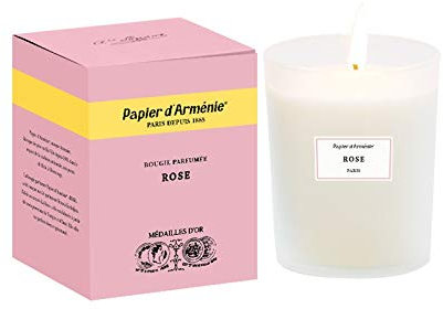Papier d'Arménie Traditionnel - Bougie Parfumée à la Rose - Désodorisant Naturel - Parfum d'Intérieur - Bougie Décorative
