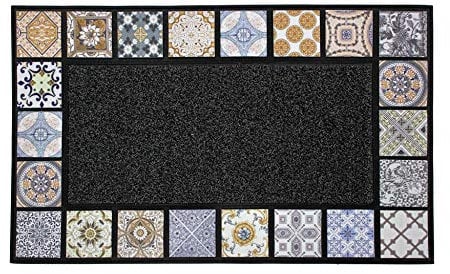 Douceur d'Intérieur, Tapis Rectangle (45 x 75 cm) Ceramiko Naturel, Relief Caoutchouc