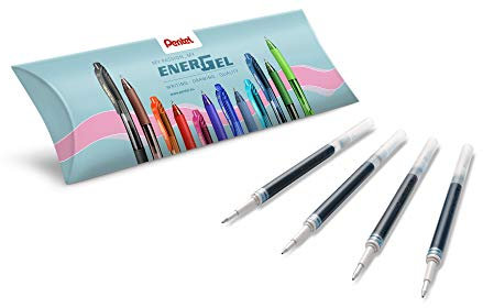 Pentel LR7-CX Nachfüllmine für EnerGel-Stifte, 0,7 mm Kugelspitze = 0,35 mm Strichstärke, blau, 1 stück (4er Pack)