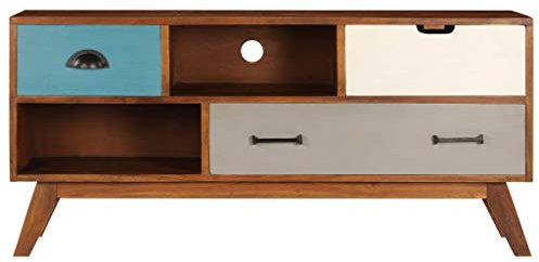 Tidyard Retro Lowboard, Fernsehtisch, Fernsehschrank, Retro-Möbel für Ihren Flachbildschirm, Spielekonsolen, Wohnzimmer, Büro, 110 x 35 x 50 cm