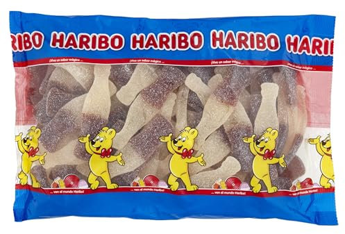Haribo Maxi Bottiglie Cola Effervescenti, Caramelle Gommose Frizzanti, Gusto Cola, Ideali Per Feste E Dolci Momenti Di Relax - 2kg