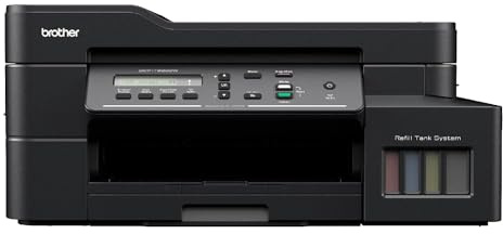 Brother Impresora inalámbrica todo en uno, DCP-T820DW, características automáticas de 2 caras, impresión y escaneo móvil y en la nube, conectividad de red, botellas de tinta de alto rendimiento