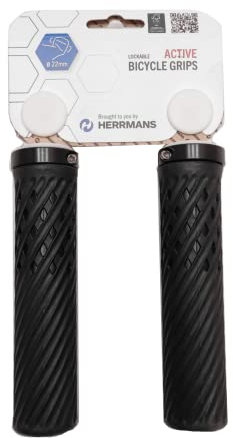 Herrmans Herren Lenkergriffe, schwarz, 22mm