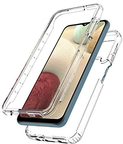 NWNK13 For Samsung Galaxy A12 5G Case Crystal Clear Slim Fit Front & Back 360° Case Built-in Screen Protector Full Body Silicone Gel Mobile Phone Cover for Samsung A12 5G (Clear) (Clear)