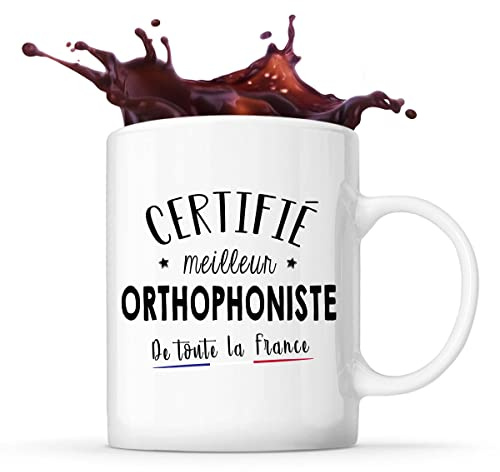 Planetee Mug Homme Orthophoniste Meilleur de France | Tasse Blanc métier