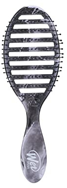 Wet Brush Speed Dry Hair Brush - Metallic Marble, Onyx - Vented Design and Ultra Soft HeatFlex Bristles Are Blow Dry Safe With Ergonomic Handle Manages Tangle and Uncontrollable Hair - Pain-Free
