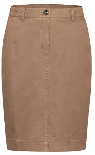 GREIFF Damen Rock Business - Rock RF Casual Regular Fit, 2 Seitentaschen, verdeckter Schlitz hinten, Länge 54 cm, Farbe: Camel, Größe 34