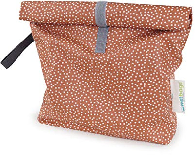 Liebes von priebes ROLLUP-WETBAG M | Nassbeutel für Kindergarten, Stoffwindeln | Wäschebeutel Kinderkarten waschbar | Größe 30 x 35 cm | Windeltaschen Wasserdicht aus 100% Baumwolle