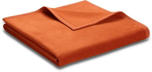 biederlack Wohndecke Unicolour Baumwollmischung Terracotta Größe 100x150 cm