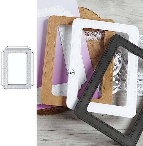 DzIxY Simplicity Rechteckige Metall-Stanzformen für Kartenherstellung, Prägepapier, Stanzformen, Sets, Album, Scrapbooking, Vorlagen, Schablonen, Aufbewahrungstaschen