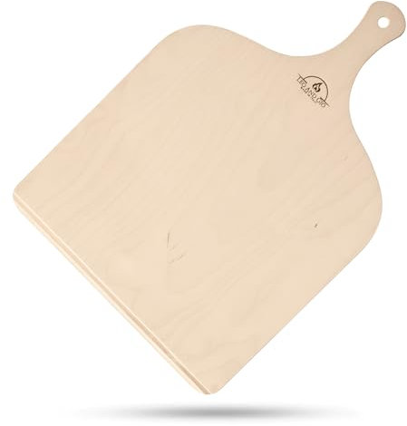 Leo and Gio Pizzaschieber für Pizzastein, Pizzaschaufel, Schneidebrett aus Holz, Pizza Schaufel für Backofen und Grill, Peel für Pizzawender, Zubehör für Küche, Schneidebrett (2, L 35 X 45)