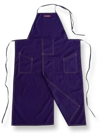 Claypron, Tiefviolett, die originale, geteilte überlappende Schürze für Keramikkünstler, Schäfe, Gärtner