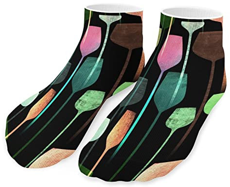 FWJZDSP Verre à vin Cocktail chaussettes courtes pour hommes femmes coupe basse No Show