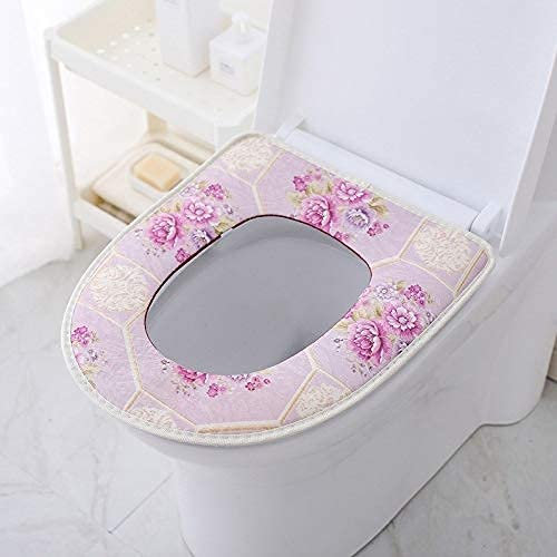 WC-Sitz Universal-WC-Sitz Robuster Duroplast-WC-Deckel Uvo WC-Sitzbezug 4D High Performance aufklappbar (Lila)
