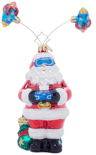 Christopher Radko Handgefertigter europäischer Glas-Weihnachtsbaum, dekoratives Ornament, virtuelle Reise Weihnachtsmann