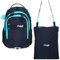Elephant 2 Teile Set Schulrucksack HERO SIGNATURE Rucksack + Turnbeutel ATTACH BAG (Tiff Türkis 13015)