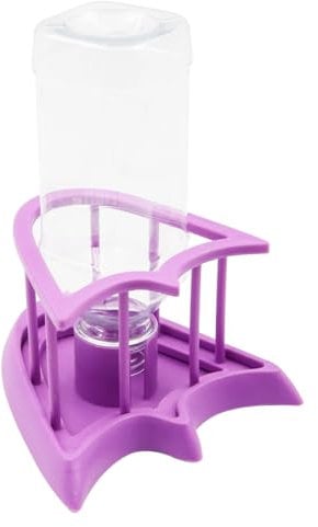 ZONADAH Automatic Reptile Feeder Tortoises Dispenser with Bottle Feeding Dish Reptile Water Drinker Dispenser Feeding Accessories for Lizards Turtle Purple