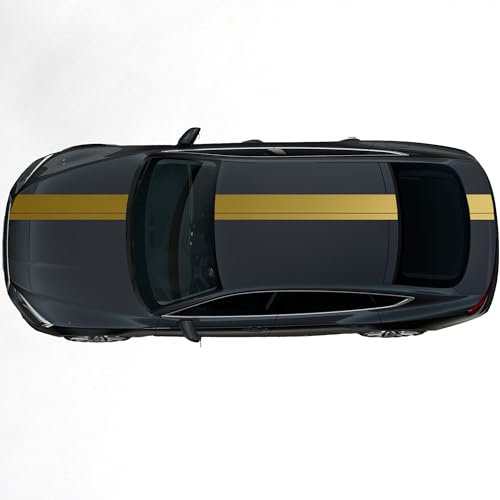 Kiwistar Viperstreifen glänzend - 23 x 400 cm - Gold Rennstreifen, Aufkleber, Rallystreifen - ohne Übertragungsfolie - Tuning - Viper - Racing - Zierstreifen