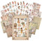 NOGAMOGA Engel Sticker und Vintage Mädchen Aufkleber Buch für Scrapbooking, 204 Junk Journaling Sticker und 5 volle Größe dünn Scrapbook Aufkleber