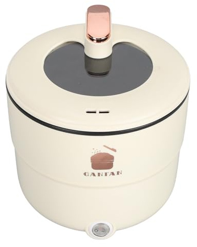 Hot Pot Elektrisch, 1,8 L, Tragbarer Ramen-Kocher, Antihaft-Bratpfanne, Elektroherd, 300 W, Schnellnudeln, Elektrischer Topf, Reiskocher für Steak, Eier, Ramen, Suppe, Schmoren