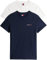 Tommy Jeans TJM Slim 2PACK Mix TEE EXT S/S T-Shirt Men's, Multi (Ecru/Dark Night Navy), L