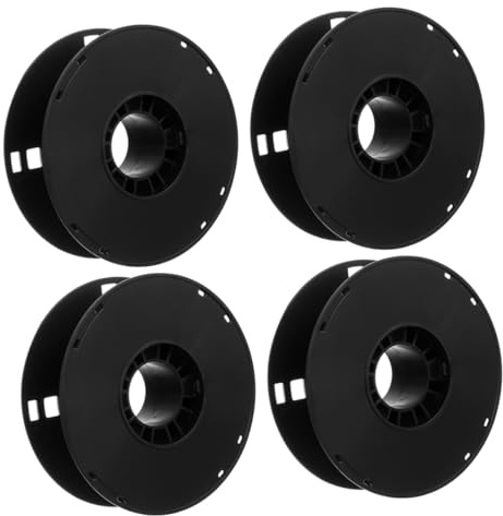 Gatuida 4pcs Spool Pay-off Reel Electric Cord Holder Wire Spool Electrical Cord Reel Cable Reel Extension Cord Wheel Extension Cord Storage Reel Extension Cord Organizer Spool for Wire, Black