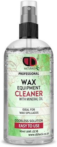 DD Teck Professional Wax Equipment Container Cleaner, For Removing Spilled and Residue from Warmer Bucket Pot and Other Working Surfaces (50ml Spray)