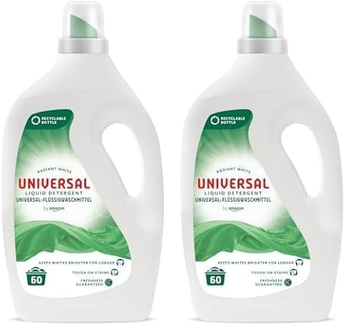 by Amazon Universal Liquid Detergent, 60 washes (Pack of 2)