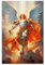 XFPOBH Poster auf Leinwand, Motiv: Heiliger Erzengel Michael, Wandkunst, Bild, Heimdekoration, Druck für Schlafzimmer, Wohnzimmer, 30 x 45 cm, ungerahmt