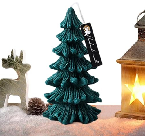 Velas de árbol de Navidad, velas de relajación de Navidad, decoración de velas de Navidad, velas en forma de árbol de Navidad, velas de árbol de Navidad, decoraciones de mesa en forma de árbol de