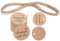 100 Stück handgefertigte Etiketten aus Kraftpapier, Geschenkanhänger mit 22 m langen natürlichen Jute-Schnüre, Mini-Etiketten, rund, handgefertigte Etiketten für Geschenkverpackungen, Kunst und