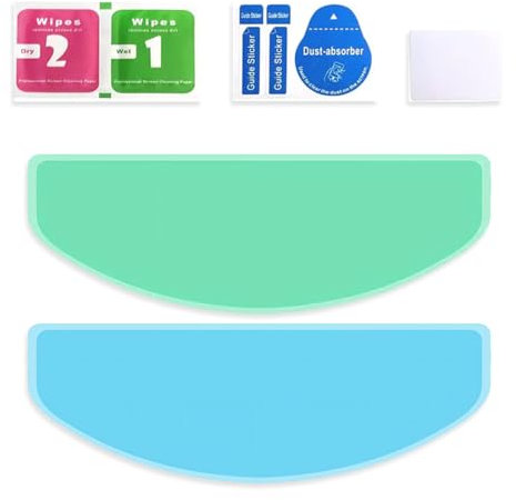 VYIBPDY 2 Piezas Antivaho casco moto,Películas Protector de Pantalla Antivaho para Casco de Motocicleta, Película Transparente Universal, Resistente al Agua, Anti-empañamiento