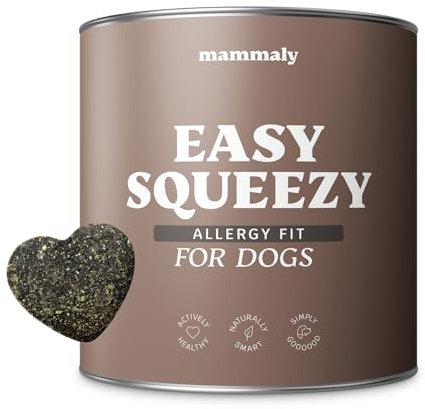 9 in 1 Analdrüsen Leckerli für Hunde mit Ballaststoffen - Easy Squeezy 110 Snacks (325g) von mammaly - gegen verstopfte Analdrüse - für festen KOT und natürliche Analdrüsenentleerung für deinen Hund