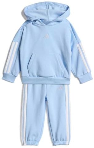 adidas Mixte bébé ESSENTIALS HOODED JOGGER, glow blue/white, 3-6 Months