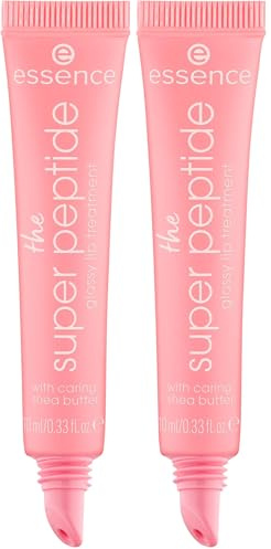Essence - Baume Soin des Lèvres The Super Peptide Glossy Lip Treatment - 04 Coralized! (Lot de 2)