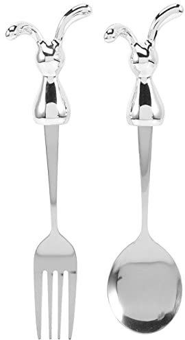 Totority 2piezas Cubiertos Infantiles Inoxidable Diseño De Utensilios Divertidos Para Comer