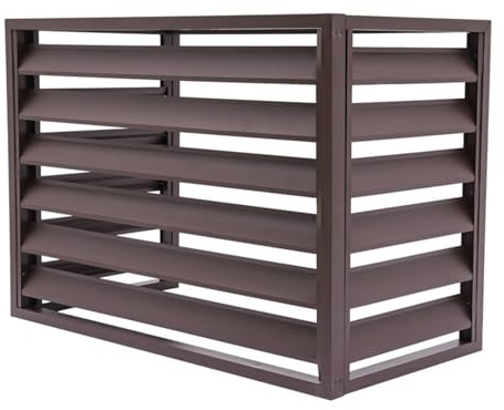 Outdoor Air Conditioner Cover - Durable Aluminium AC Grill & Heat Pump Protection, Weatherproof Fence for Air Conditioners (100 x 50 x 70 cm)