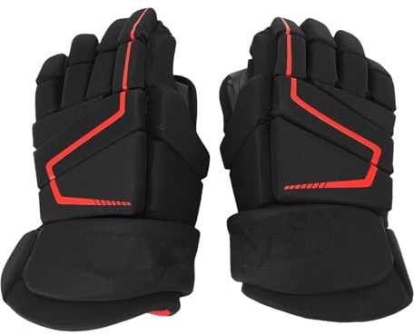 Miskall Hockey-Handschuhe, 2 Paar schützende, atmungsaktive Nylon-Eva-Schaum gepolsterte Street-Roller-Hockey-Handschuhe für Spieler, Sportbegeisterte (14 Zoll)