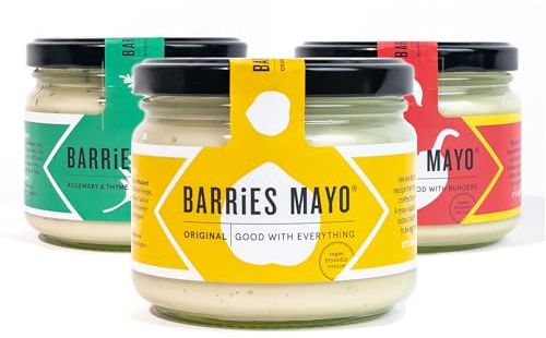 Barrie's Mayo Variety Pack (3x300ml), Vegan Mayonnaise, Rich & Creamy Traditional-Style Mayo Without Eggs, Family Recipe, Crafted With NO Preservatives, Pure Plant-Based Spread