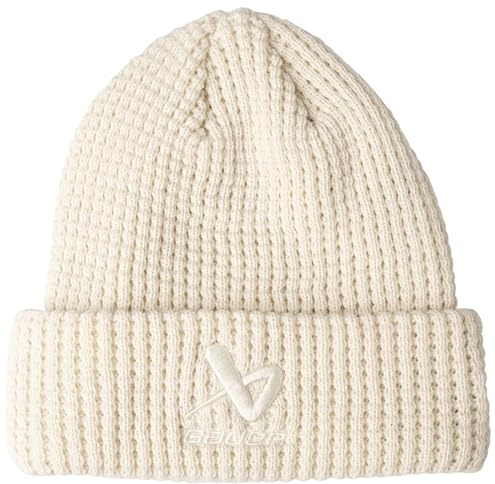 Bauer Waffle Toque Strickmütze Weiss Senior