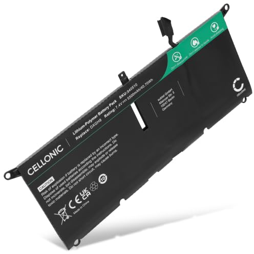 CELLONIC Akku kompatibel mit Dell Latitude 3301, Inspiron 14 7490, DXGH8 | 5500mAh, 7.4V, Lithium-Ionen für Dell Inspiron 13 5391, 5390, Vostro 13 5390, 3301, Latitude 7400 2-in-1, XPS 13 7390, 9370