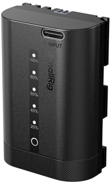 SMALLRIG LP-E6P Camera Battery for Canon, 2520mAh USB-C 2.5H Fast Charge | With LED Indicator, Fully Decoded for Canon R6 Mark III/II, R5 Mark II/III, 5D Mark II/III/IV, R5/R5C, R6, R7, 6D - 5298