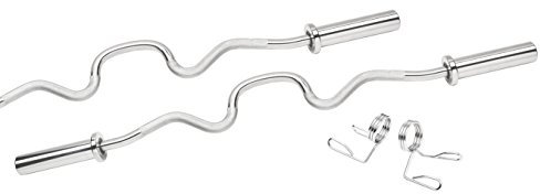 Oly. Super SZ-Hantelstange Curl Curlstange inkl. Federverschlüssen 50/51 mm Chrom