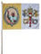 Vatikan Fahne Flagge mit Papst Benedikt XVI Stockflagge 30 x 45 cm