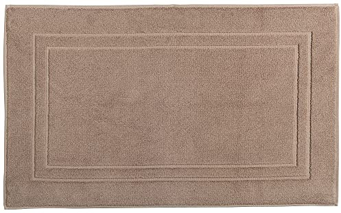Erwin Müller Walk-Frottier Badteppich Konstanz Cappuccino Größe 70x120 cm - besonders flaumig, voluminös, trittweich, strapazierfähig und saugstark, 100% Baumwolle