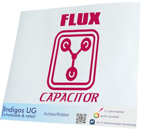 INDIGOS UG Aufkleber - Autoaufkleber - JDM - Die Cut - Auto - 170x120 mm - Flux Capacitor - pink - Heckscheibe - Heckscheibenaufkleber - Sticker - Tuning