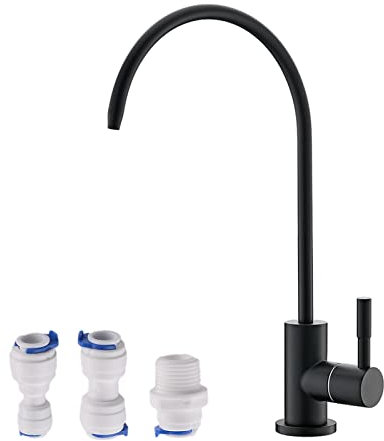 Havin Nicht-Luftspalt, Trinkwasser-Wasserhahn, mattschwarz, Getränke-Wasserhahn, Umkehrosmose-Wasserhahn, RO-Wasserhahn Matt-schwarz
