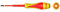 KS Tools 922.6221 - Tournevis fente 4,0 x 100mm - Bi-matière isolé 1000V - Pour borniers électriques - En acier S2 - Pointe brunie