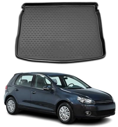 OMAC Kofferraummatte Kofferraumwanne kompatibel mit VW Golf 2008-2013 Schrägheck Gummi TPE