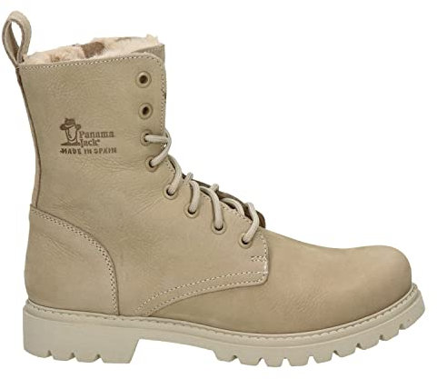 Panama Jack Friesland, Combat Stiefel für Damen, Ecru B008, 37 EU